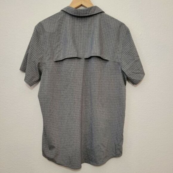 Prana Vented Outdoor Shirt Mens Medium Gray Hiking Fishing Travel - Picture 9 of 10
